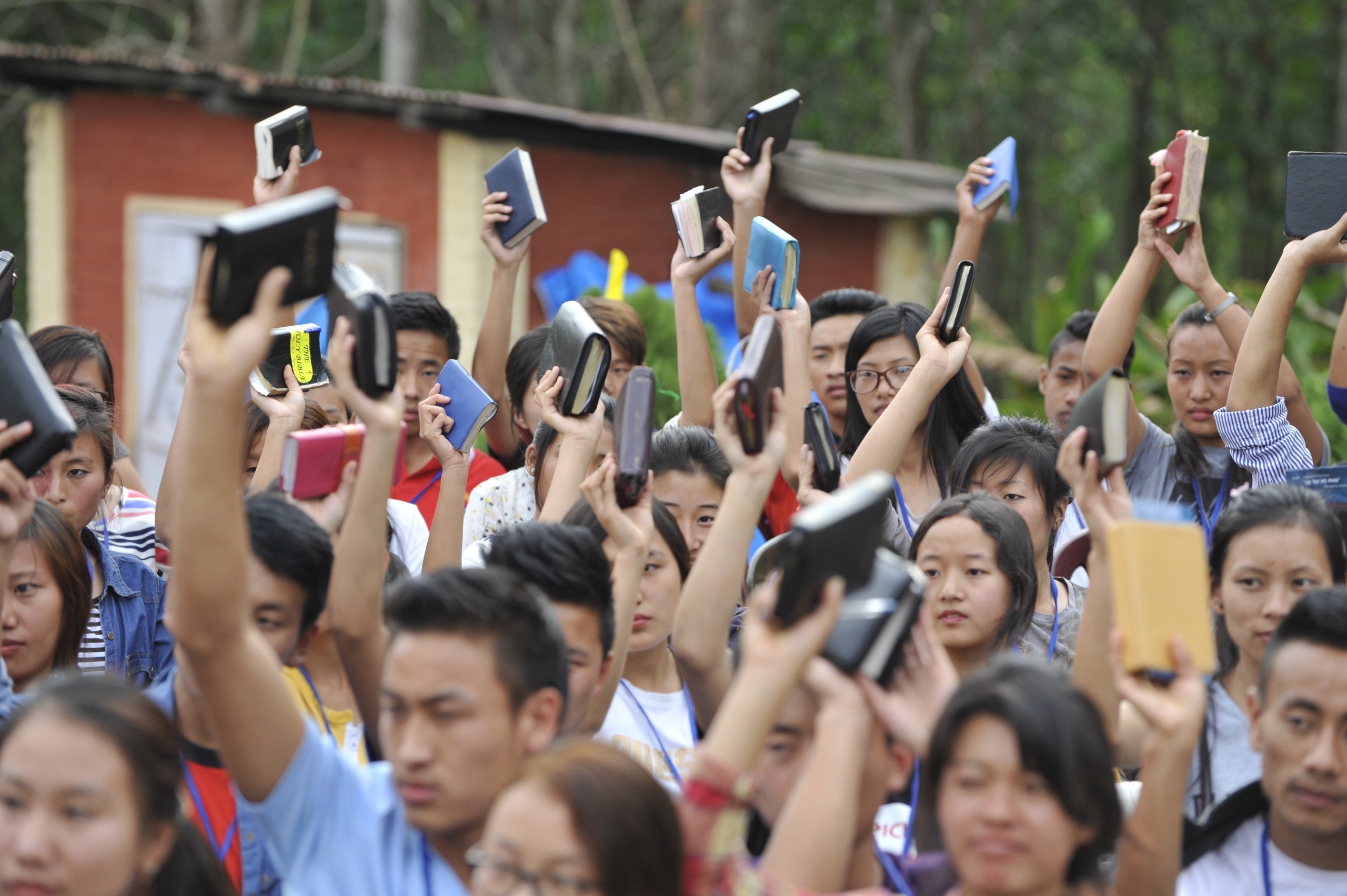 Young believers gathered in worship and fellowship