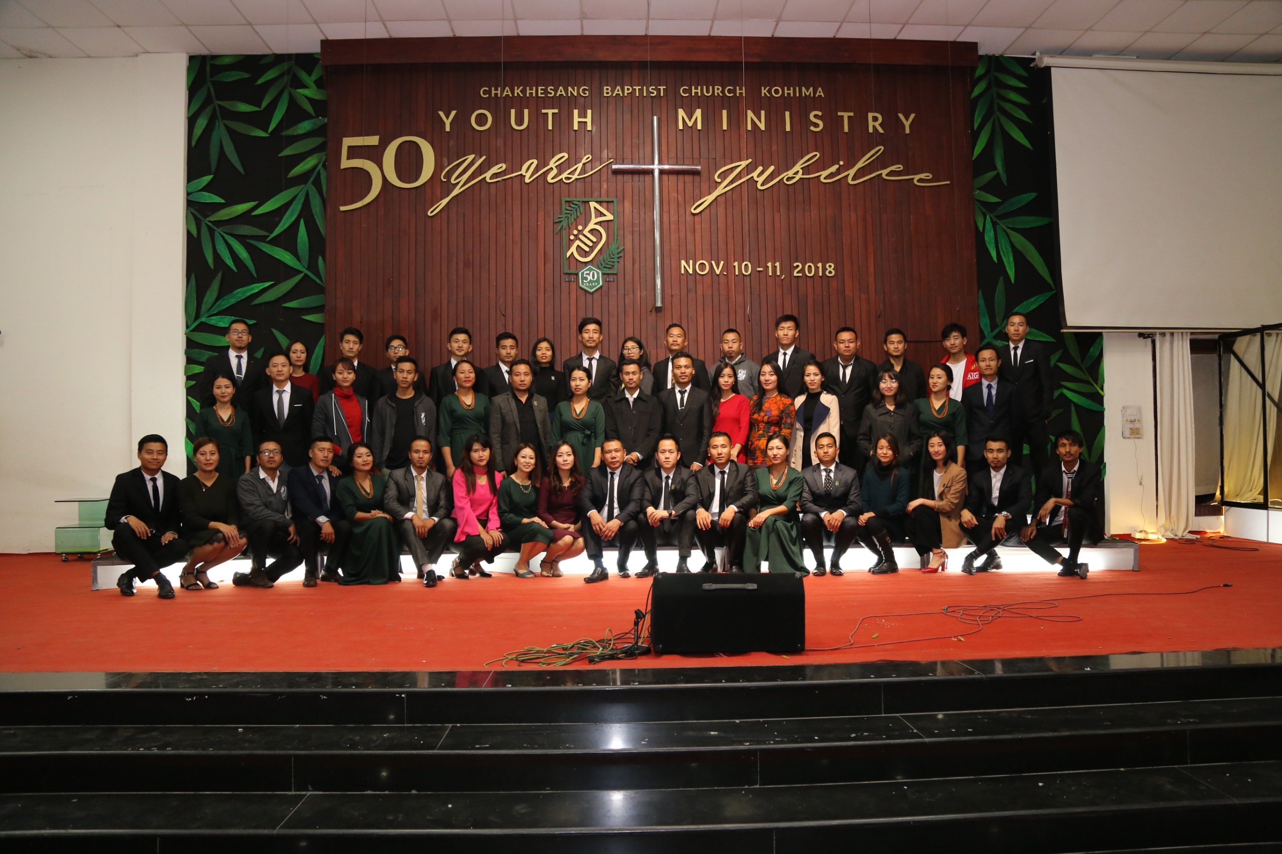 Large community gathering celebrating the Golden Jubilee